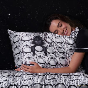 Star Wars™ & Kitsch Satin Pillowcase in Darth Vader & Stormtroopers - King