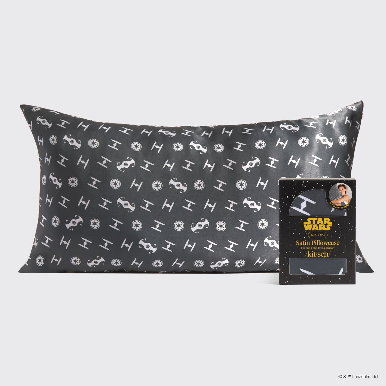 Star Wars™ & Kitsch Satin Pillowcase in Galactic Empire - King