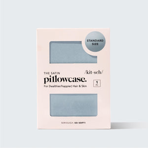 Satin Pillowcase in Haze Blue 2 Pack Bundle