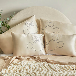 Kitsch x Mickey and Minnie Satin Pillowcase in Mrs. Mouse