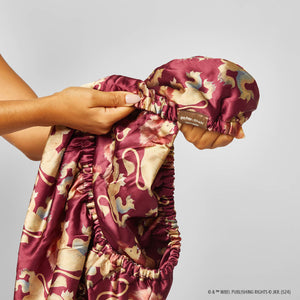 Kitsch x Harry Potter Satin Wrapped Hair Towel in Gryffindor