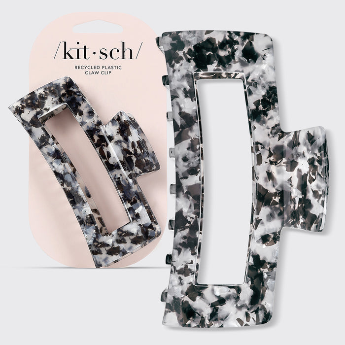 Black Marble Jumbo Claw Clip